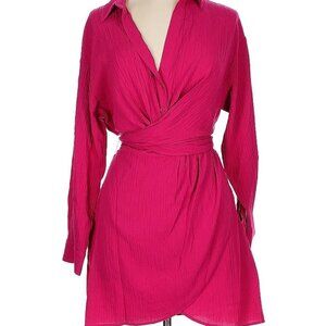 Zara pink wrap dress, Size M